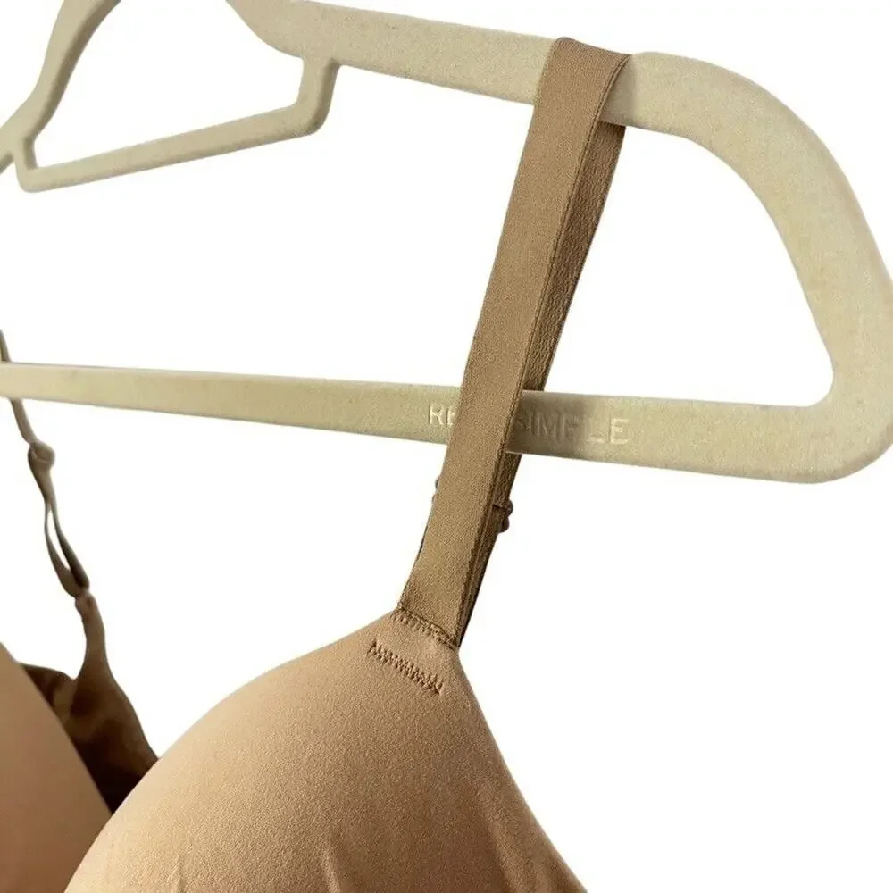Soma Enbliss Wireless Womens Beige Tan Back Close Adjustable Bra Stretch 38D